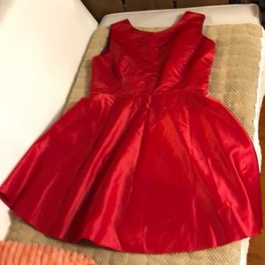 Silky red dress